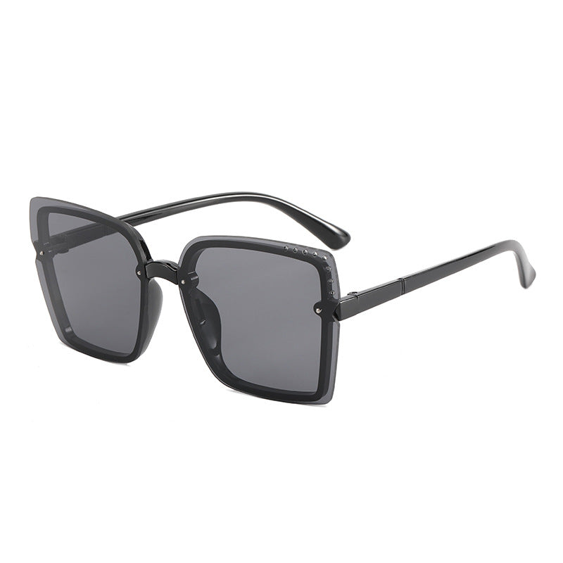 Ladies Square Sunglasses with Sparkling Frame Accents Kalsten