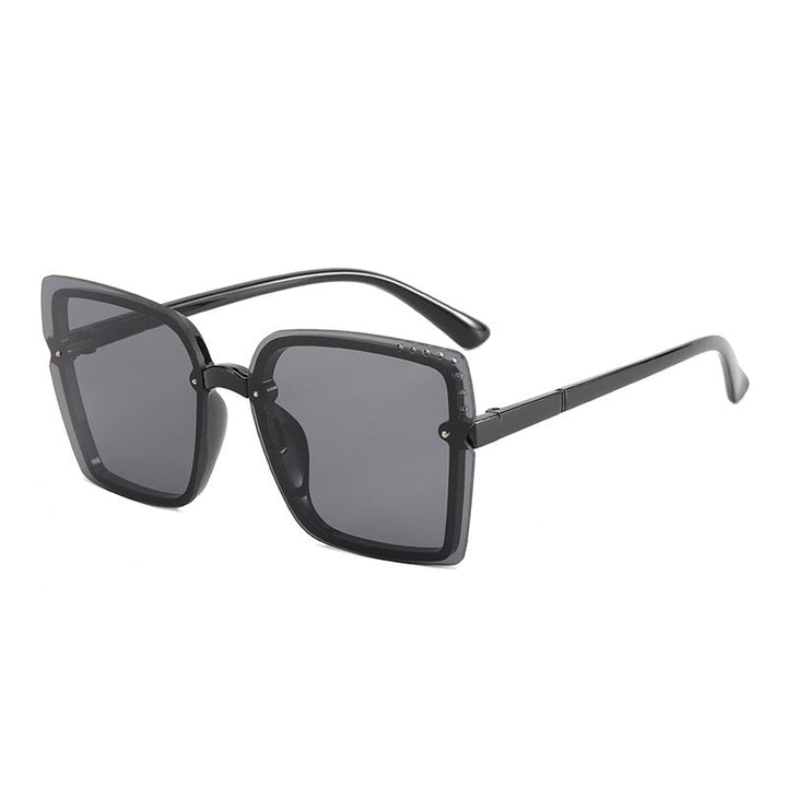 Ladies Square Sunglasses with Sparkling Frame Accents Kalsten