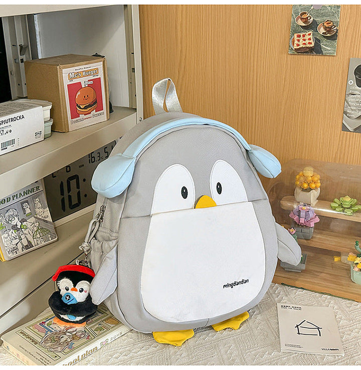 Cute Penguin-Themed School Backpack