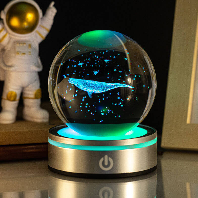Creative 3D Inner Carving Luminous Crystal Ball Colorful Gradient Small Night Lamp Home Decorations Gifts Selection | Kalsten