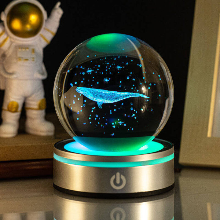Creative 3D Inner Carving Luminous Crystal Ball Colorful Gradient Small Night Lamp Home Decorations Gifts Selection | Kalsten