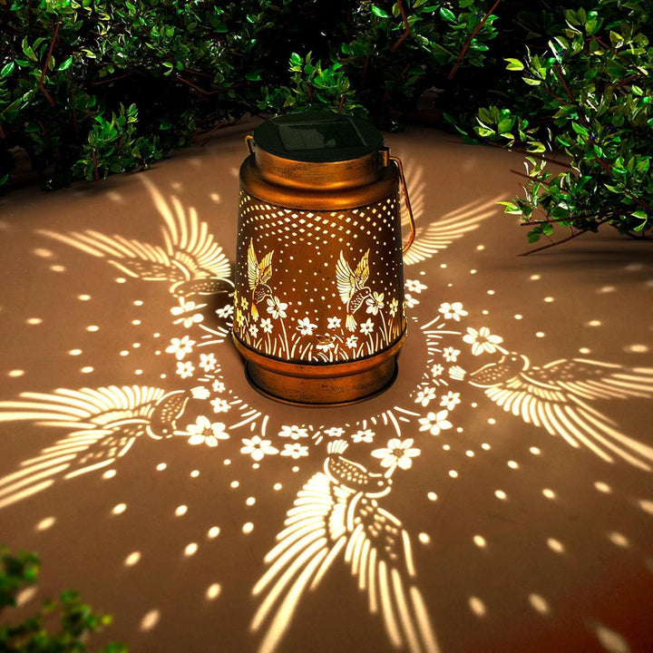 Intricate Metal Shadow Projection Table Lamp With Rechargeable LED Kalsten