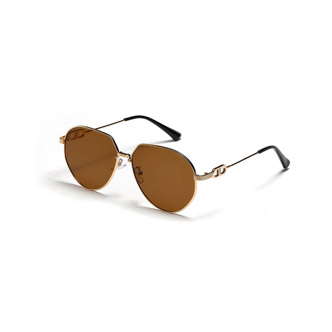 Ladies stylish oval sunglasses with fashionable metal frame Kalsten