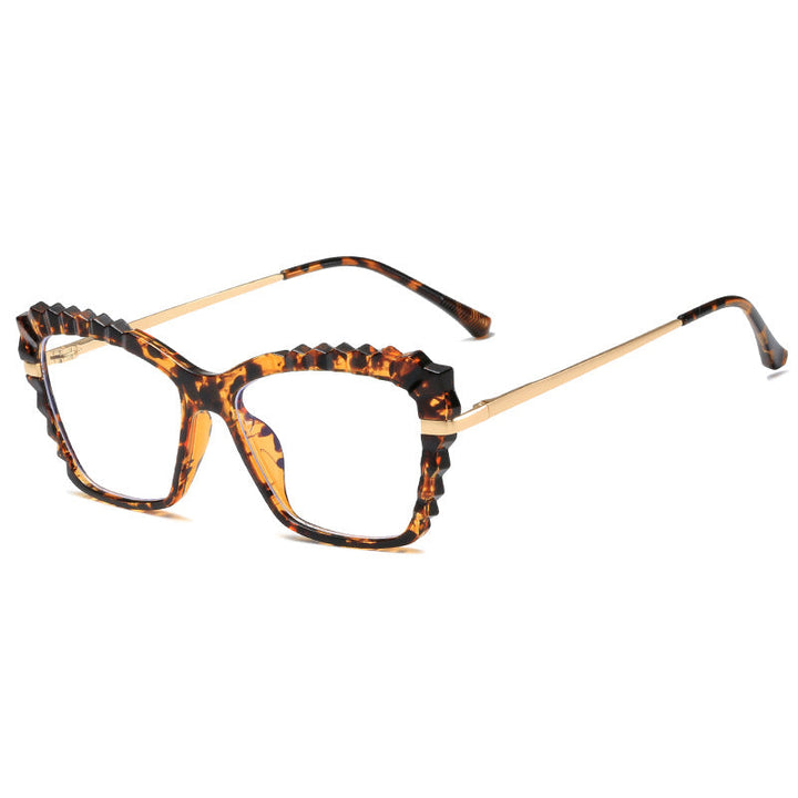 Women oversized glasses with unique wave edge design Kalsten