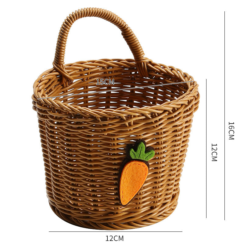 Unisex Braided Storage Basket with Sturdy Handle Kalsten