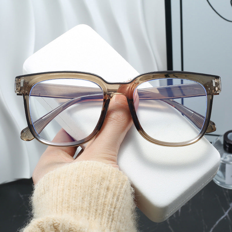 Women's fashionable rectangular glasses with blue lenses Kalsten