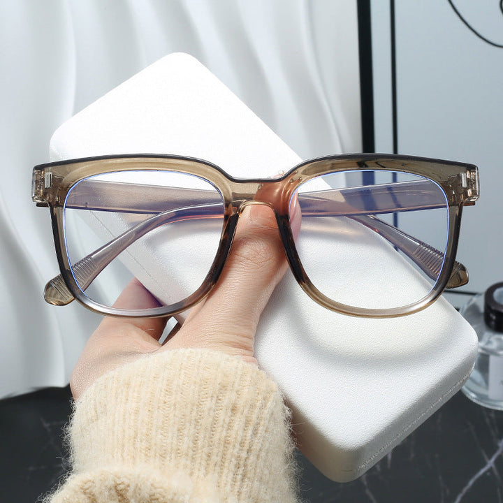 Women's fashionable rectangular glasses with blue lenses Kalsten