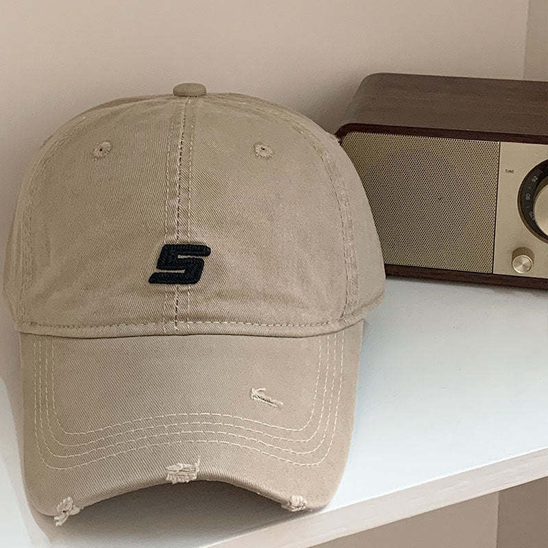 Men's Distressed Cotton Adjustable Baseball Cap Kalsten