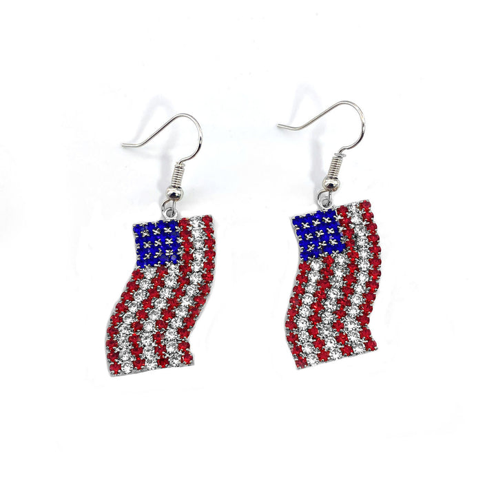 Women nano sparkling statement earrings with long rhinestone tassels Kalsten