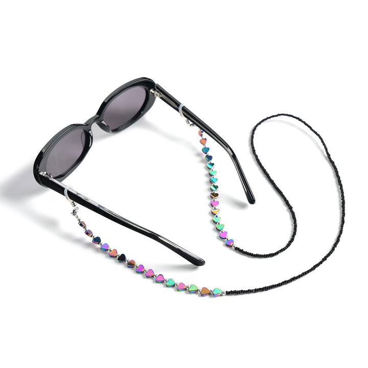Heart-Shaped Beaded Eyewear Chain kalsten