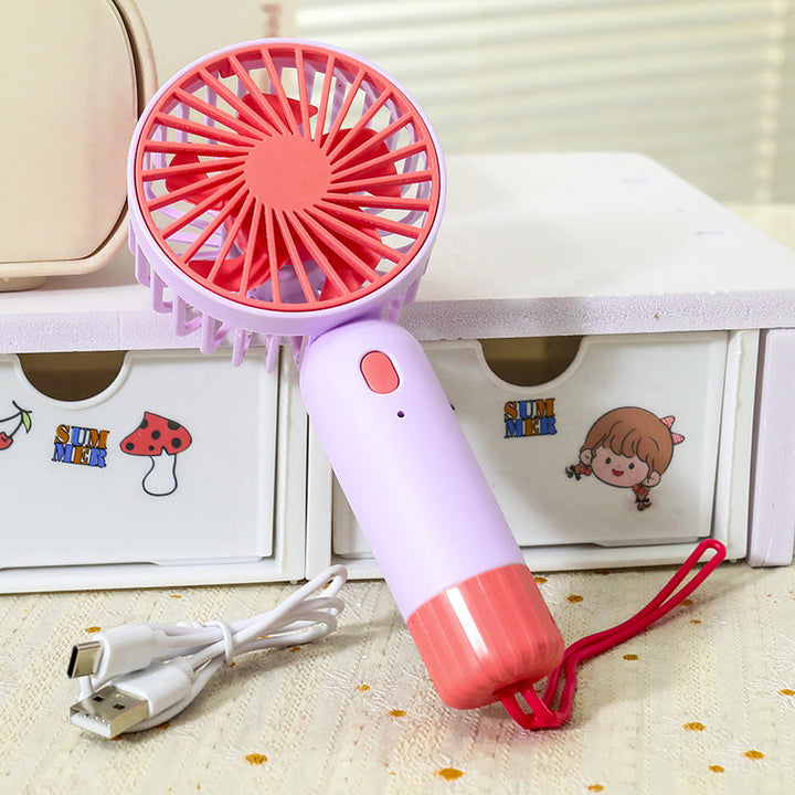 Women's Portable Hand Fan with USB Charging Station Kalsten