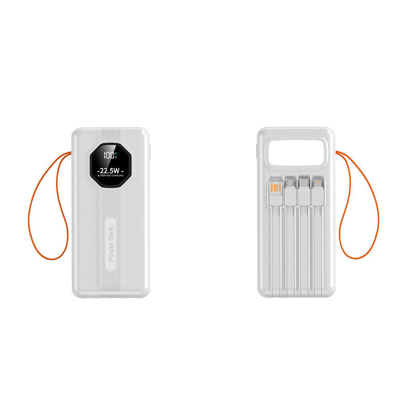 Portable power bank with integrated charging cables and intelligent fast charging function Kalsten