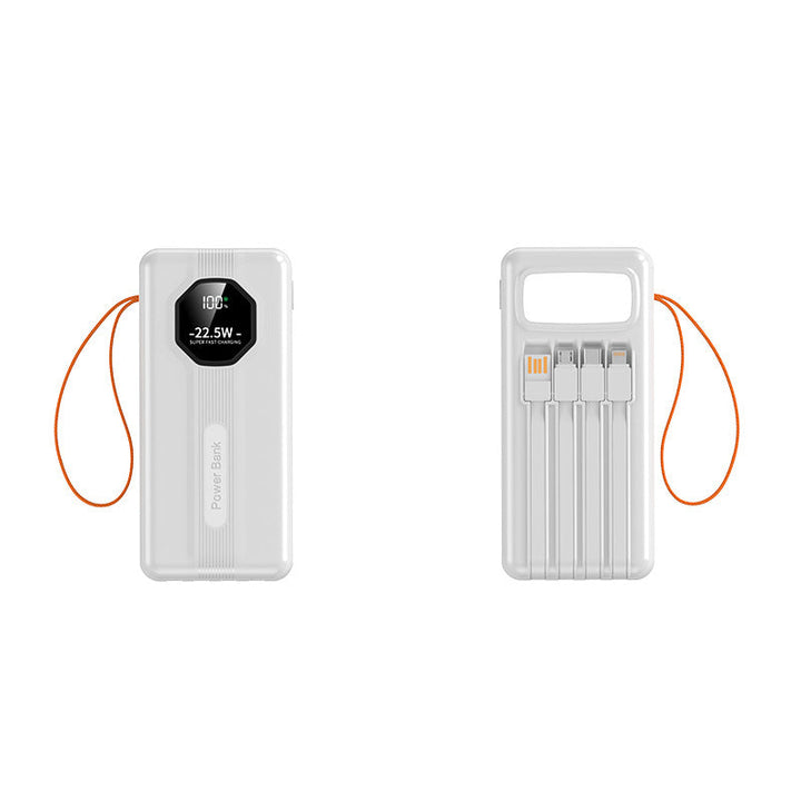 Portable power bank with integrated charging cables and intelligent fast charging function Kalsten