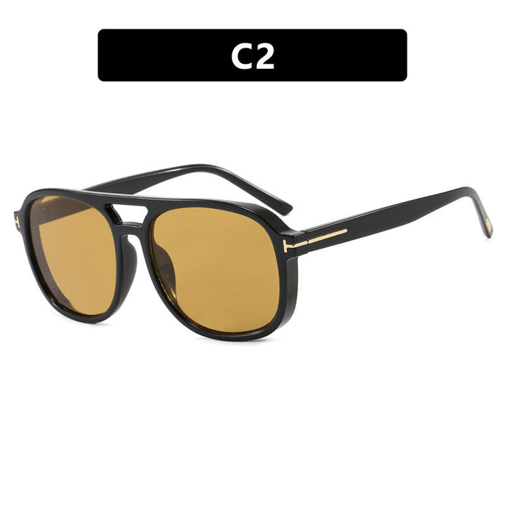 Women's square sunglasses with luxurious plastic frame and mirrored lenses Kalsten