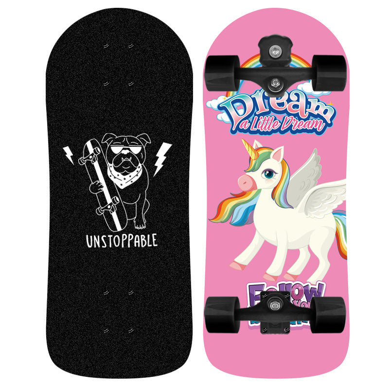 Unicorn-Themed Graphic Skateboard Kalsten