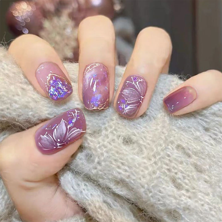 DIY Floral Design Press-On Nail Set Kalsten