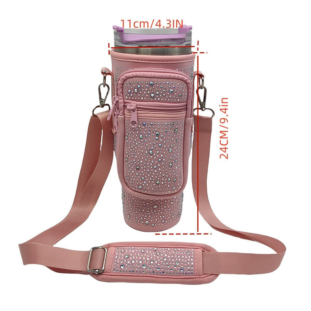 Ladies drinking bottle cover with sparkling rhinestones Kalsten