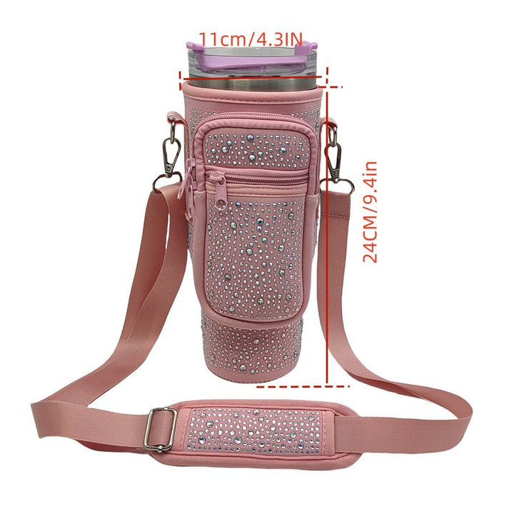 Ladies drinking bottle cover with sparkling rhinestones Kalsten