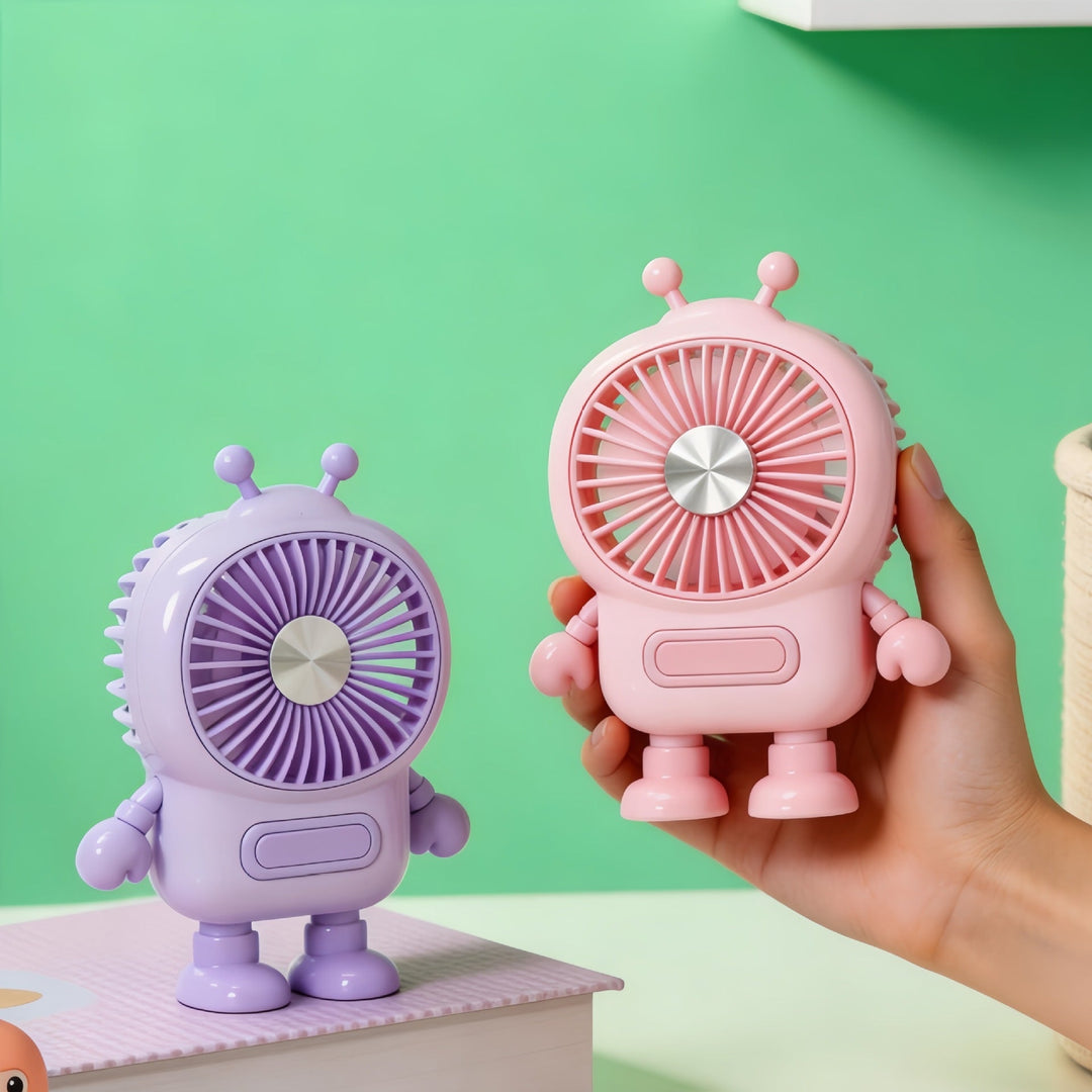 Women's portable mini fan in creative robot design Kalsten