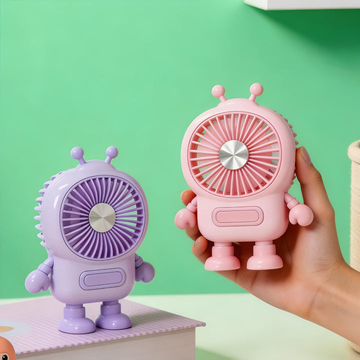 Women's portable mini fan in creative robot design Kalsten