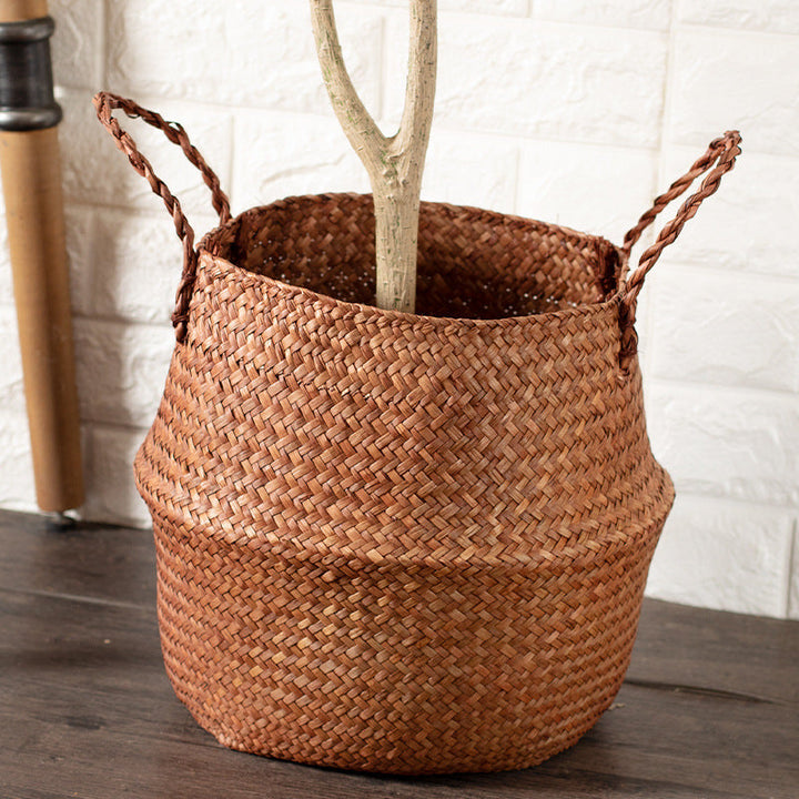 Handwoven Natural Fiber Storage Basket Kalsten