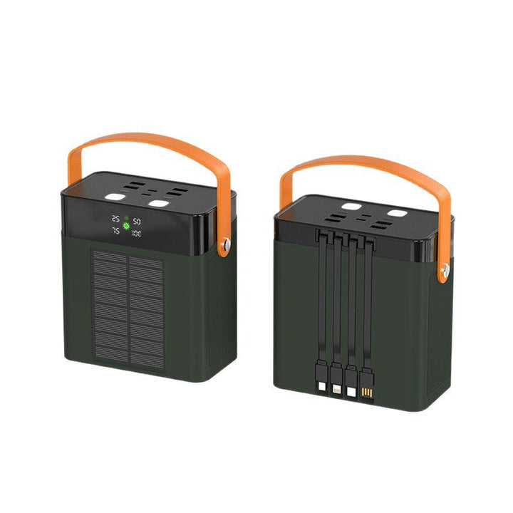 Portable Solar Power Bank with Integrated Cable Management and Digital Display Kalsten
