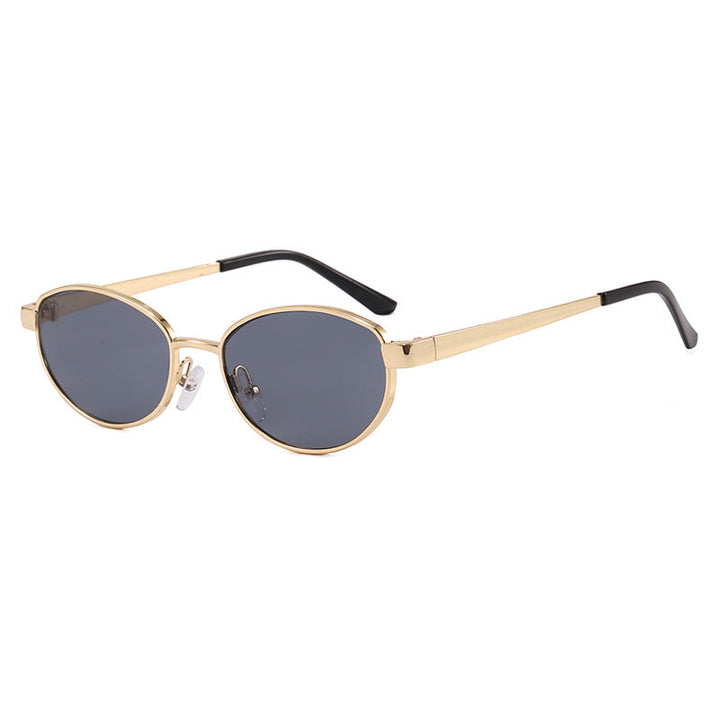 Women's fashionable sunglasses in an elegant oval design with a high-quality metal frame Kalsten