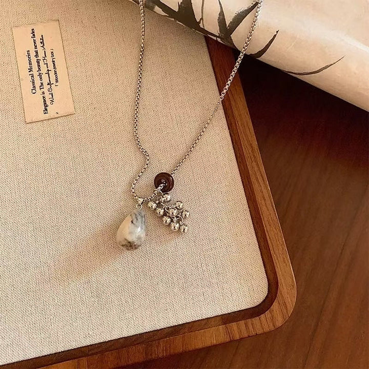 Bohemian Pendant Necklace with Gemstone Charm Kalsten