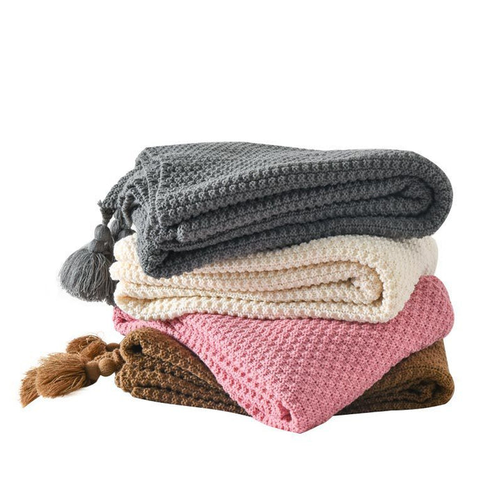 Ladies Elegant Waffle Structure Blanket Kalsten