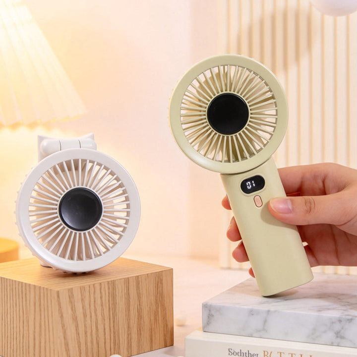 Women Portable Hand Fan with Temperature Regulating Display Kalsten