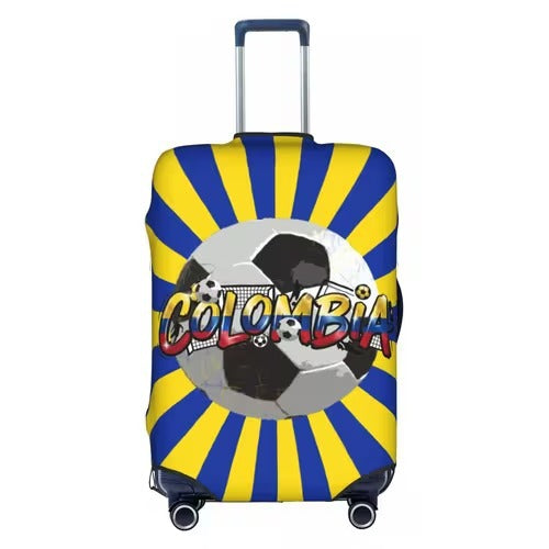 Unisex nan elastic luggage cover with football argyle pattern, tear-resistant stretch cover for trolley with handle and wheel openings Kalsten
