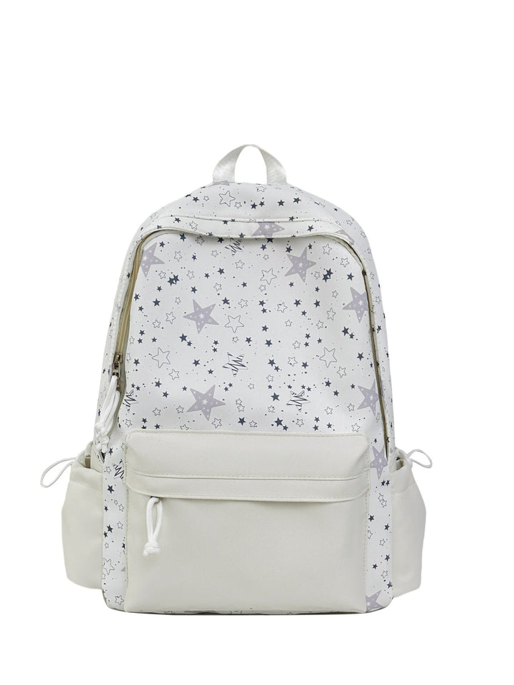 Star-Patterned Multi-Compartment Backpack