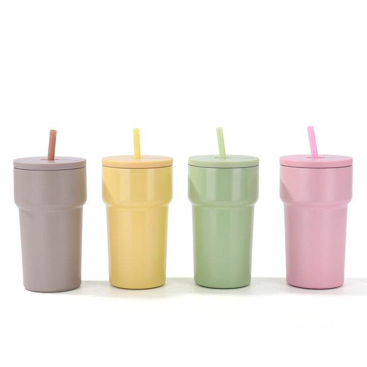 Unisex Insulated Drinking Cup with Dust Protection Lid and Straw Kalsten