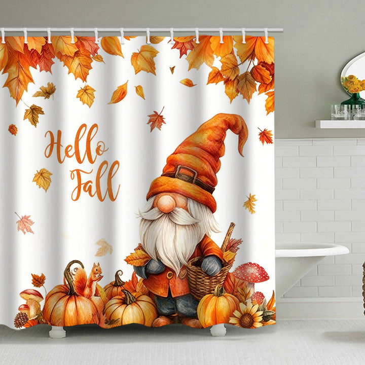 Artistic Pumpkin Print Shower Curtain Kalsten