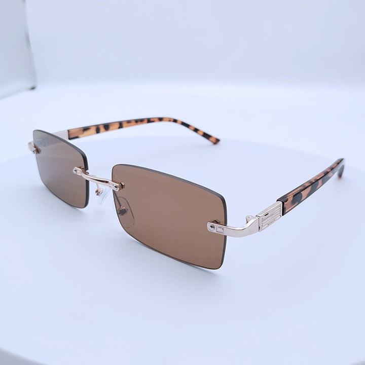 Women's fashionable rectangular sunglasses with unique design feature Kalsten