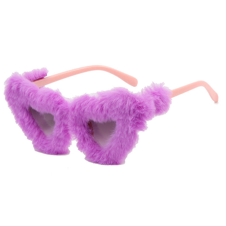 Women Paw Sunglasses with Luxurious Fur Trim Kalsten