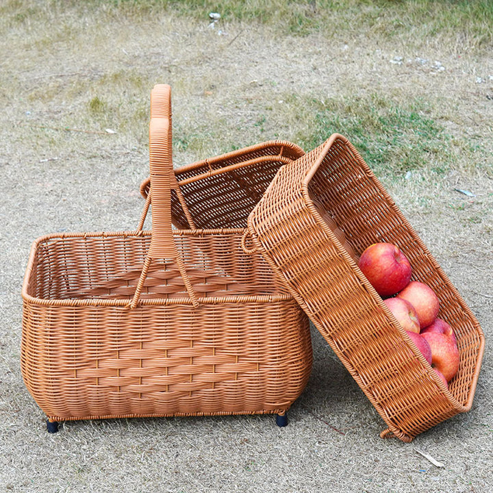 Women's storage basket with lid and handle Kalsten