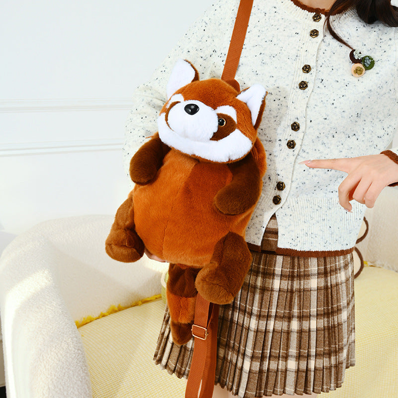 Plush Shoulder Bag with Cute Red Fox Design Kalsten