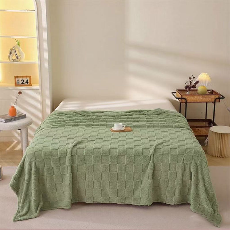 Women Plush Bedspread with Textured Design Kalsten