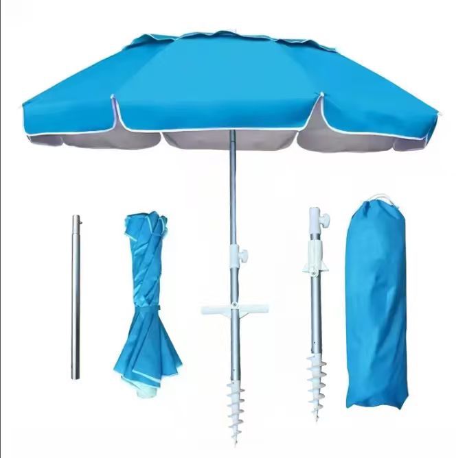 Ladies foldable sunshade with stable ground anchoring Kalsten