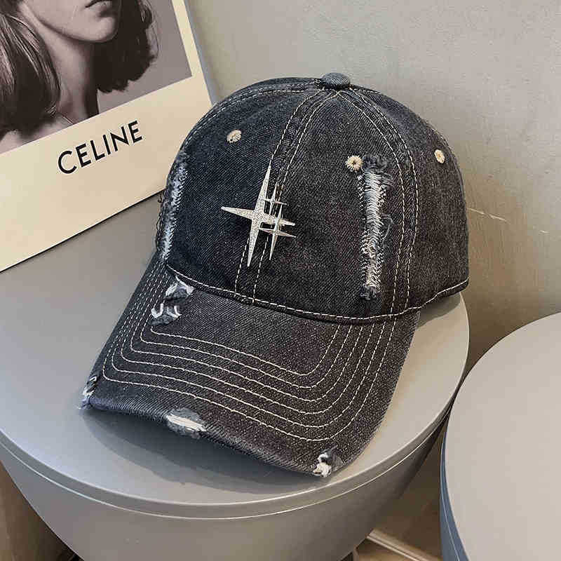 Unisex Distressed Denim Baseball Cap Kalsten 1784188338