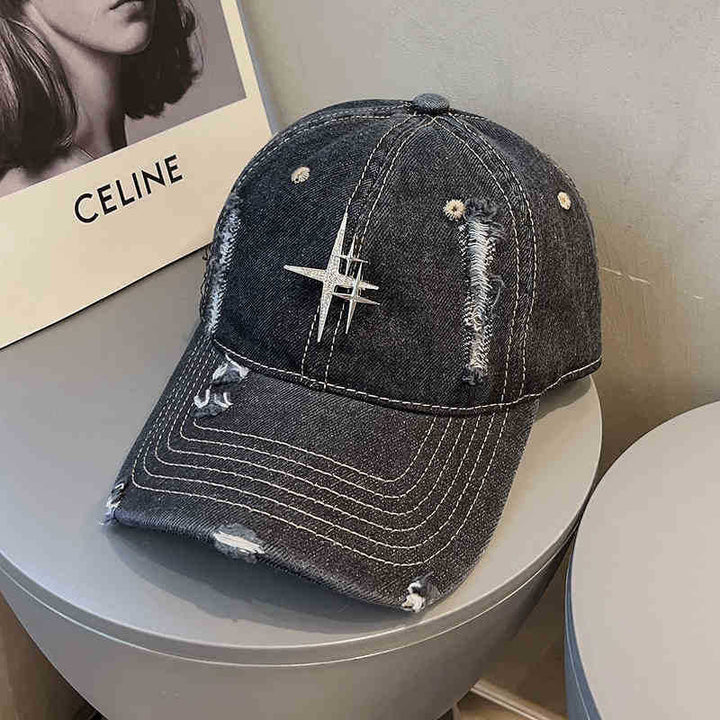 Unisex Distressed Denim Baseball Cap Kalsten 1784188338