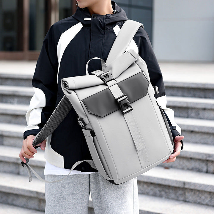Robust rolltop backpack with ergonomic carrying system and versatile storage space Kalsten