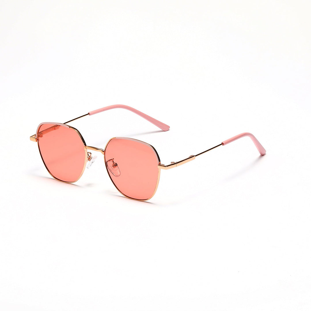 Women’s fashionable sunglasses with slim metal frame and blue lenses Kalsten