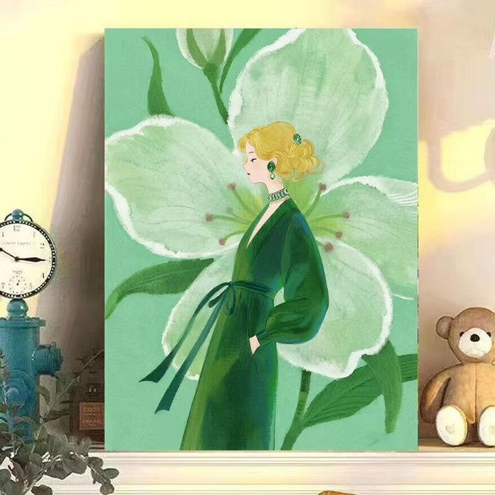 Artistic Floral Illustration Canvas Artwork Kalsten