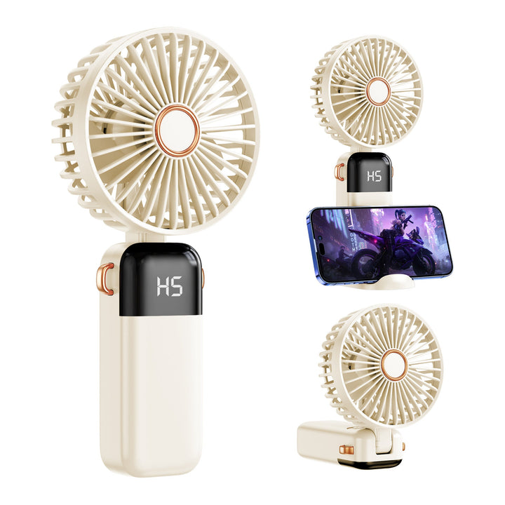 Cooling portable handheld misting fan with digital battery display and adjustable speeds Kalsten