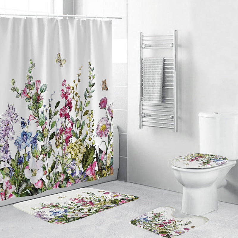 Leafy Botanical Themed Bathroom Ensemble Kalsten