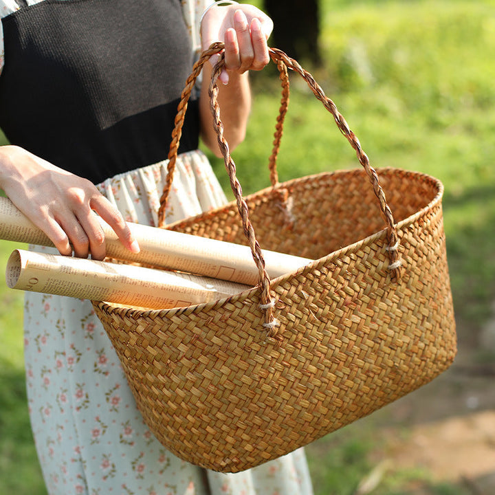 Handcrafted Woven Storage Tote Kalsten
