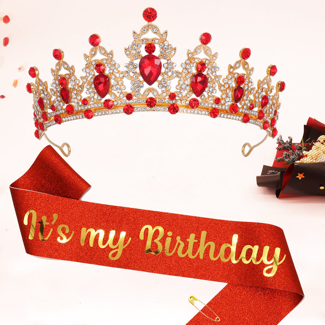 Ladies Festive Birthday Band with Glitter Design Kalsten