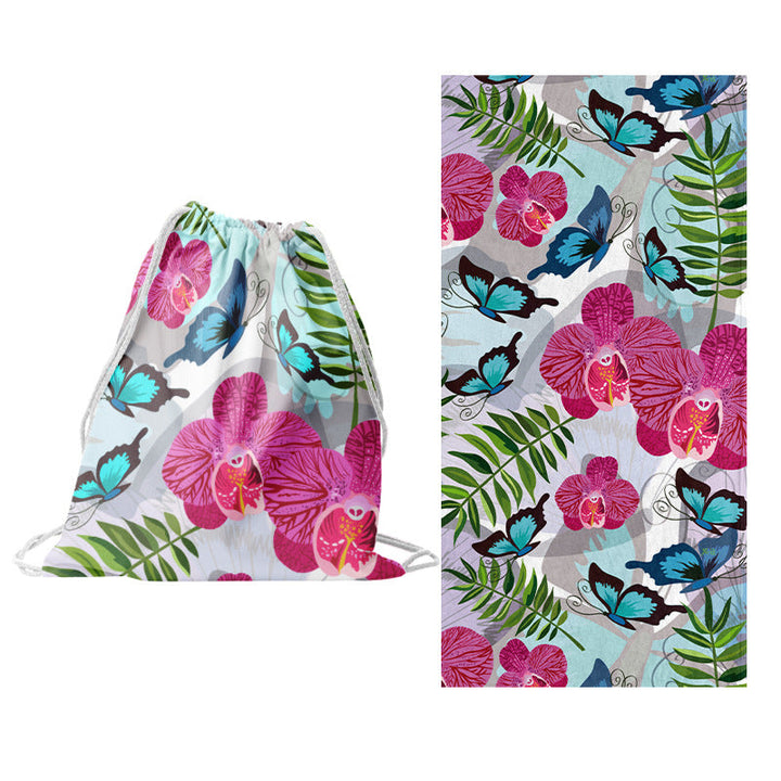 Sporty tote bag with floral design Kalsten